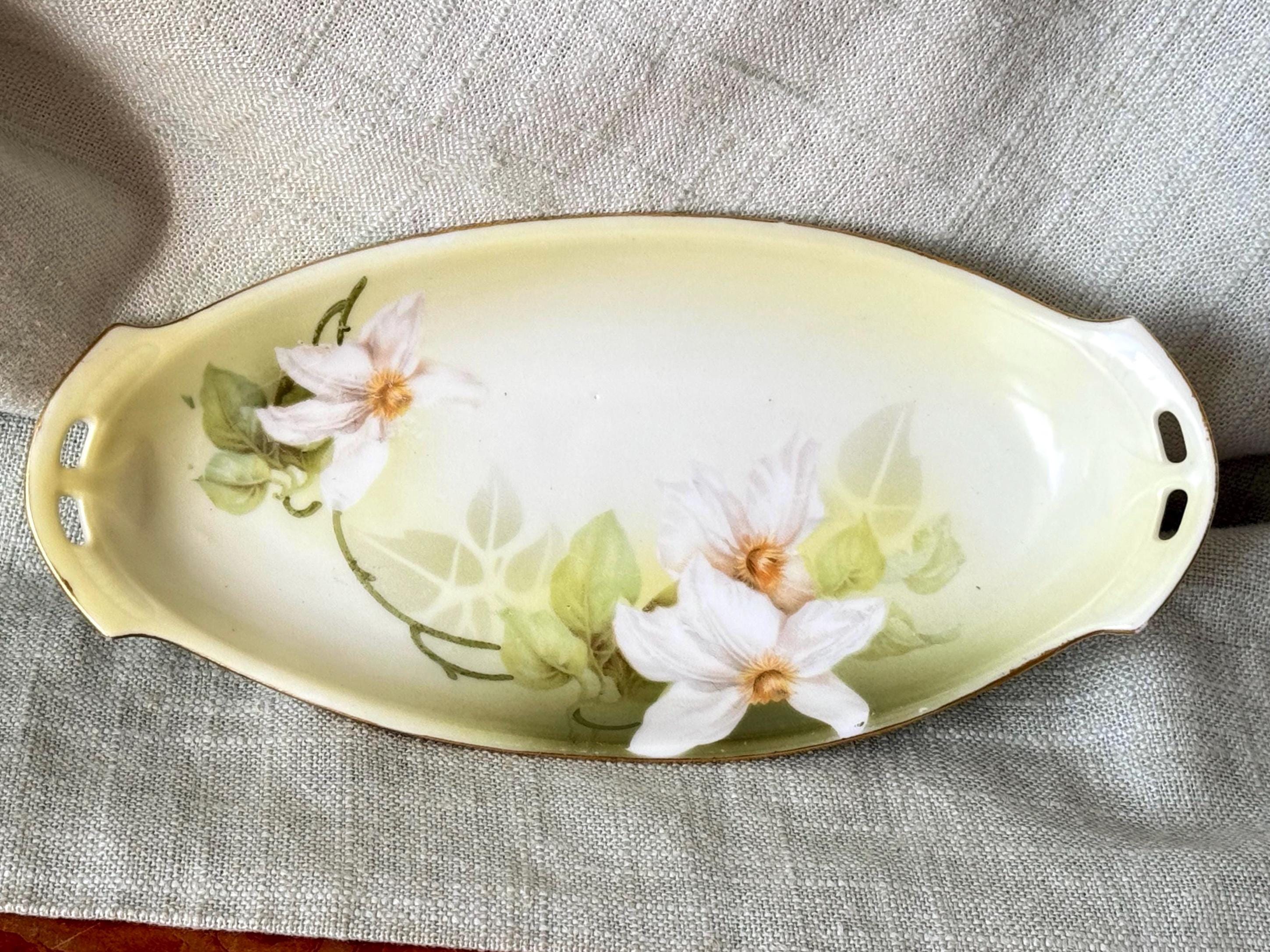 RS Tillowitz Silesia Hand Painted Porcelain Dogwood and Gilt