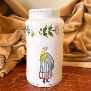 Vintage Portugal Hand Painted Majolica Pottery Vase Rare 17th Century Portuguese Replica PC3997