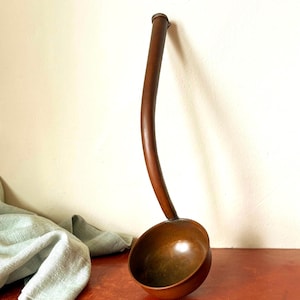 Antique Copper Ladle Dipper with Hand Forged Handle and Bowl Rare 19th century copper SI1963
