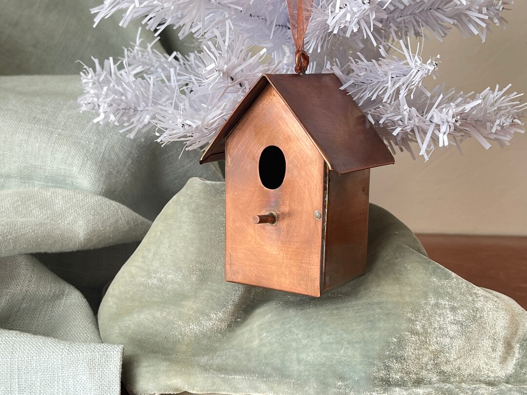 Smith and Hawken Copper Bird House Christmas Ornament Hand Etsy
