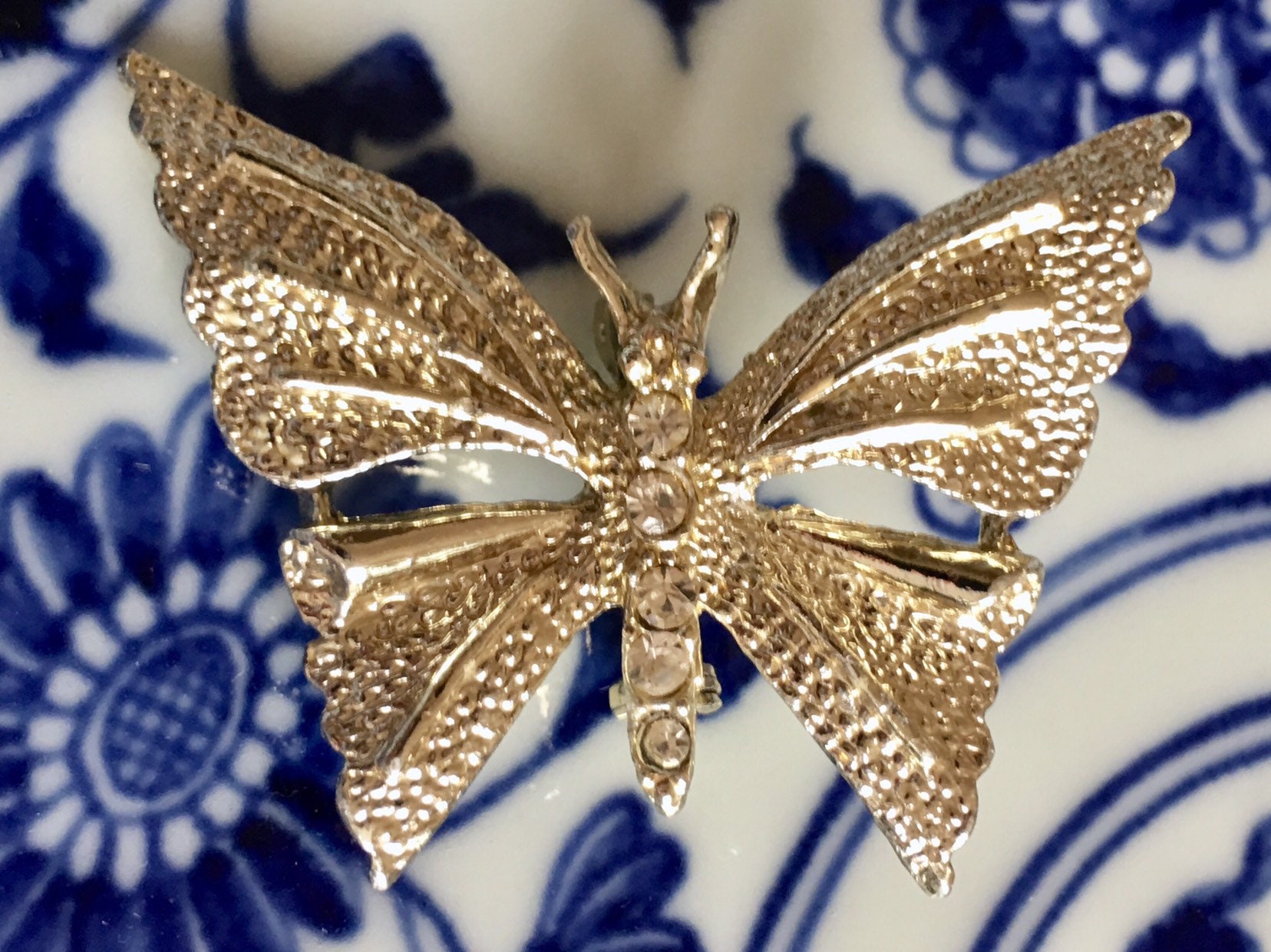 Blue and Gold Butterfly Pin by ReformedSchool - Columbia College Chicago