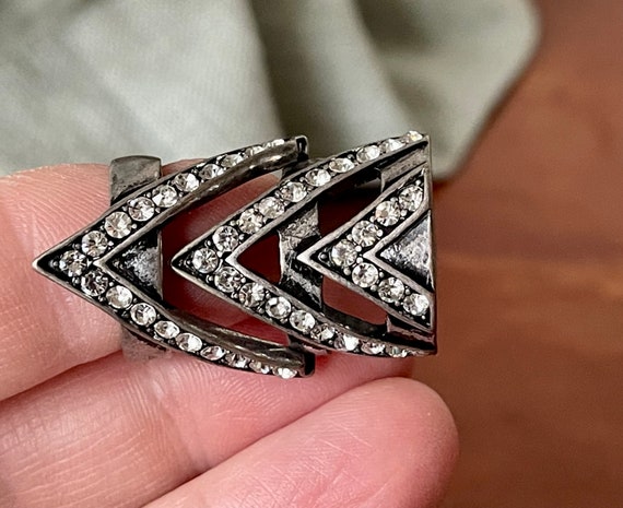 Gauntlet Knuckle Ring Hinged Articulted Silver Rh… - image 6