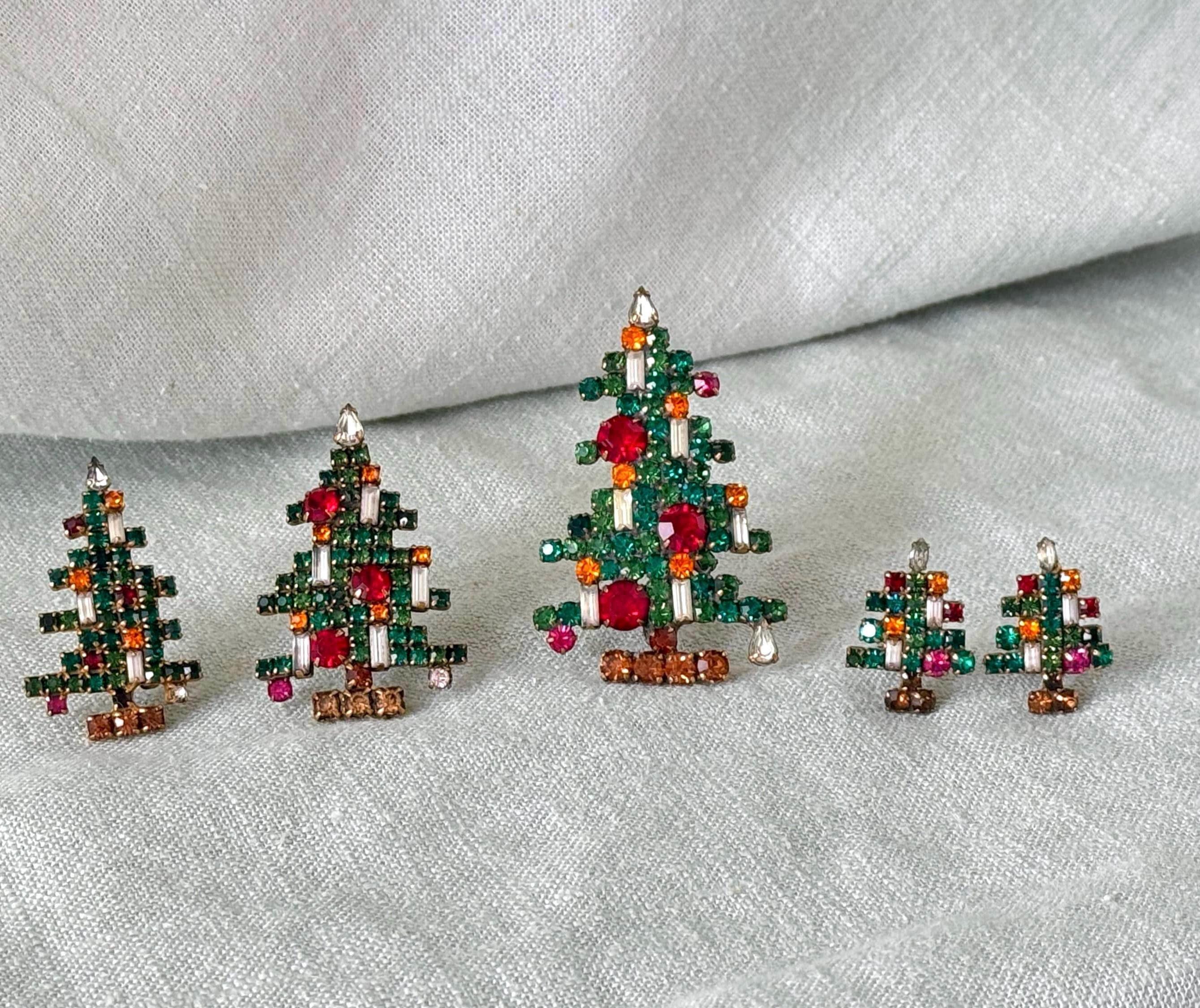 USA WEISS ヴィンテージブローチ Xmas Tree 5Candles Weiss Vintage 5 Candle Brooch - Etsy
