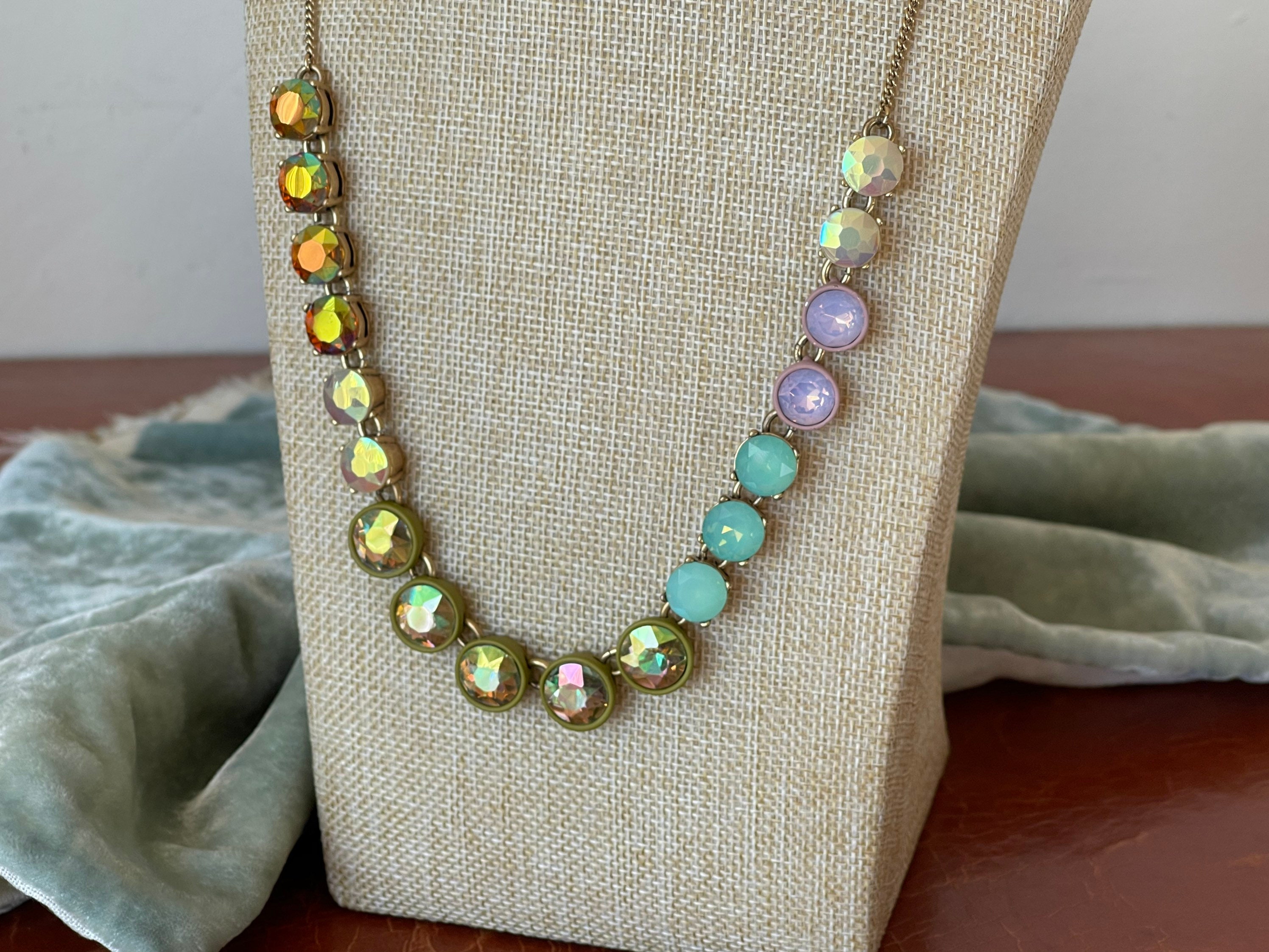 J Crew Crystal Rainbow Rhinestone 