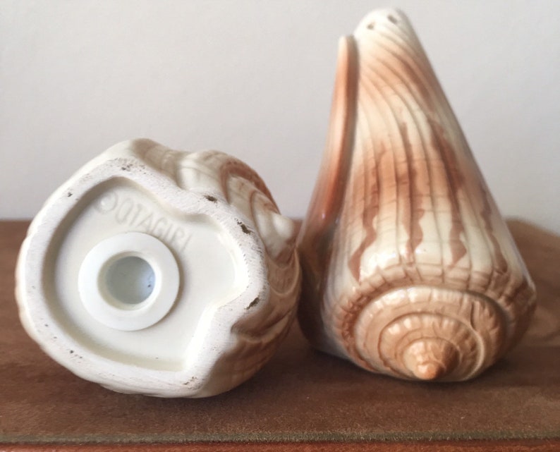 Japanese Shell Salt and Pepper Shakers/ Otagiri Japan Conch Etsy