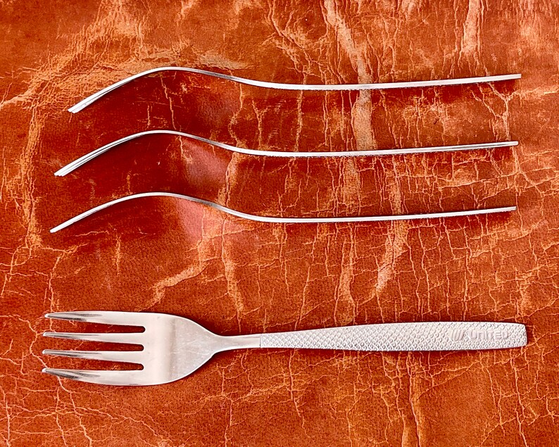 Vintage United Airlines Dinner Forks Set of 4 First Class Etsy