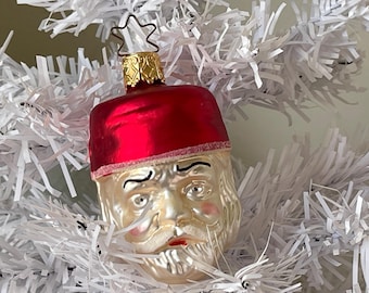 Vintage Santa Claus Inge Glas Christmas Ornament Rare German Blown