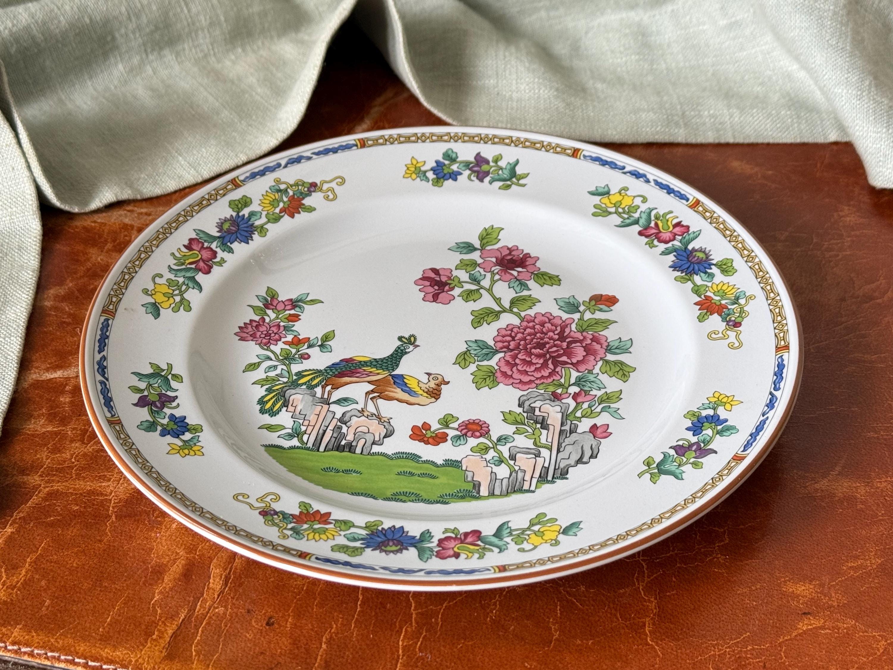 Vintage Spode Copeland Peacock Salad Plate Made in England W156