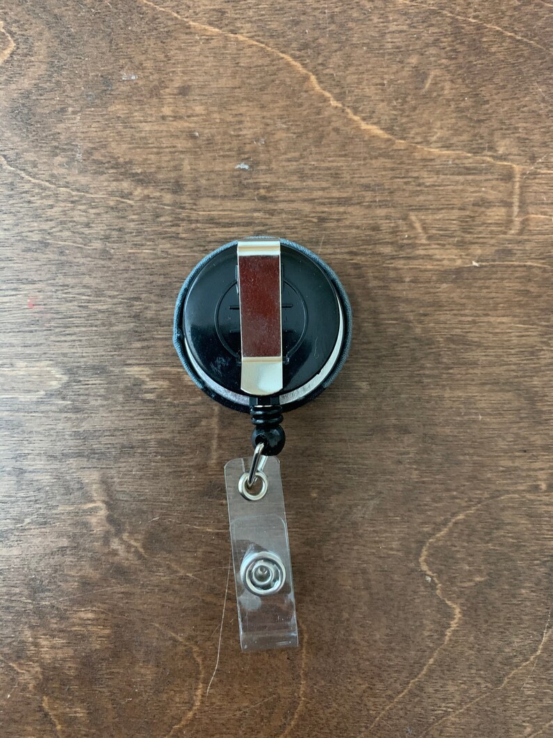 Retractable Badge Reel Fabric ID Badge Holder Clip Minecraft Belt Swivel Clip Nurse Enderman Teacher
