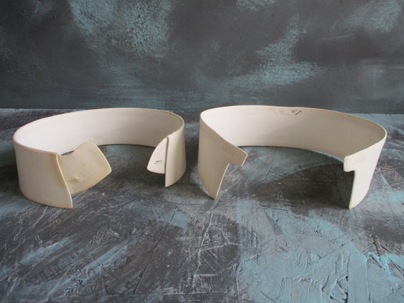 2 starched collars. Antique collars. Steampunk clo