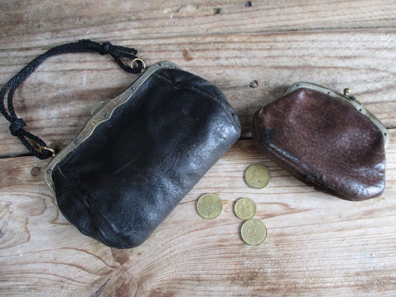 antique leather purses