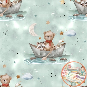 Stoff Eigenproduktion Ready for the Adventure Meterware Kinderstoff Jersey French Terry Musselin Ripp Jersey #09