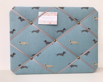 Sophie Allport Dachshund fabric memo board / fabric notice board