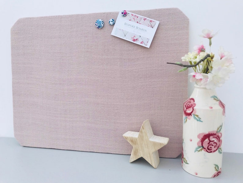 Soft Pink Fabric Covered Cork Board / Pin Board Etsy UK