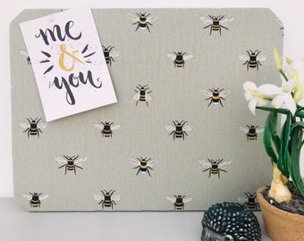 Sophie Allport Bee Fabric covered cork board / pin board