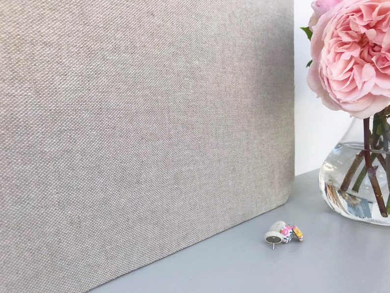 Linen Fabric covered Notice board / pin board Etsy