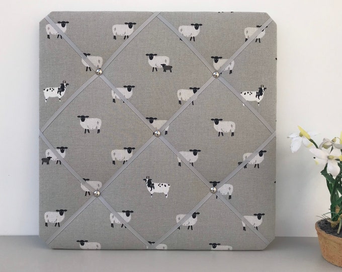 Featured listing image: Sophie Allport Sheep fabric memo board / notice board