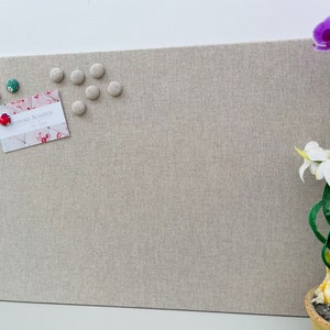 Linen fabric magnetic board / notice board