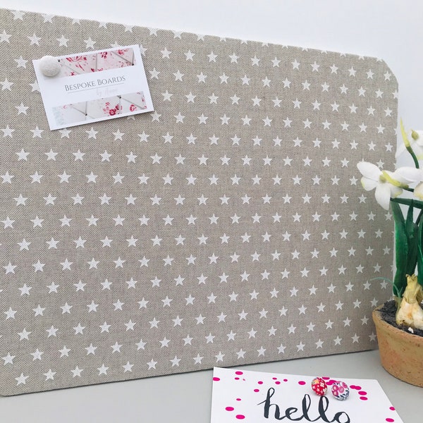 Star Fabric covered Notice board / pin board