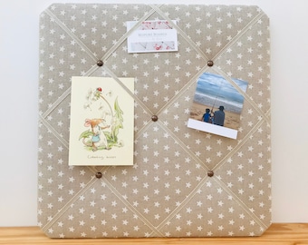 Natural STAR fabric Memo Board / Notice Board