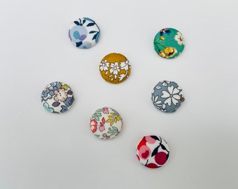 Liberty fabric drawing pins / push pins / magnets