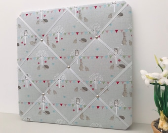 Sophie Allport Woodland fabric memo board / notice board