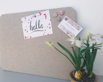 Linen and Liberty pin board / cork board