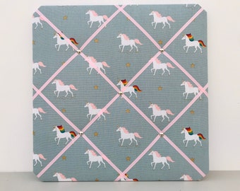 Sophie Allport Unicorn fabric memo board
