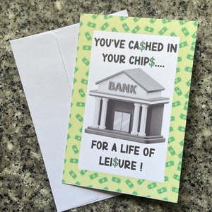 Carte de retraite pour caissier de banque,Carte de retraite d'agent de crédit,Carte de retraite de directeur de banque,Carte de retraite de banquier