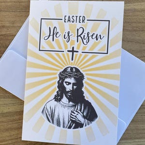 Cartão de Páscoa Ele Vive, Cartão de Páscoa Jesus, Cartão de Páscoa com versículo da Bíblia, Cartão de Páscoa Mateus 28:6, Cartão de Páscoa Ele Ressuscitou, Cartão de Ressurreição