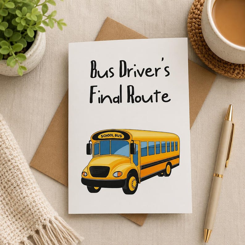 Bus Driver Retirement Card,retirement Card for Bus Driver,funny Bus ...