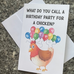 verjaardagskaart kip, grappige verjaardagskaart kip, verjaardagskaart boerderijdieren, verjaardagskaart kinderboerderij, verjaardagskaart voor kinderen