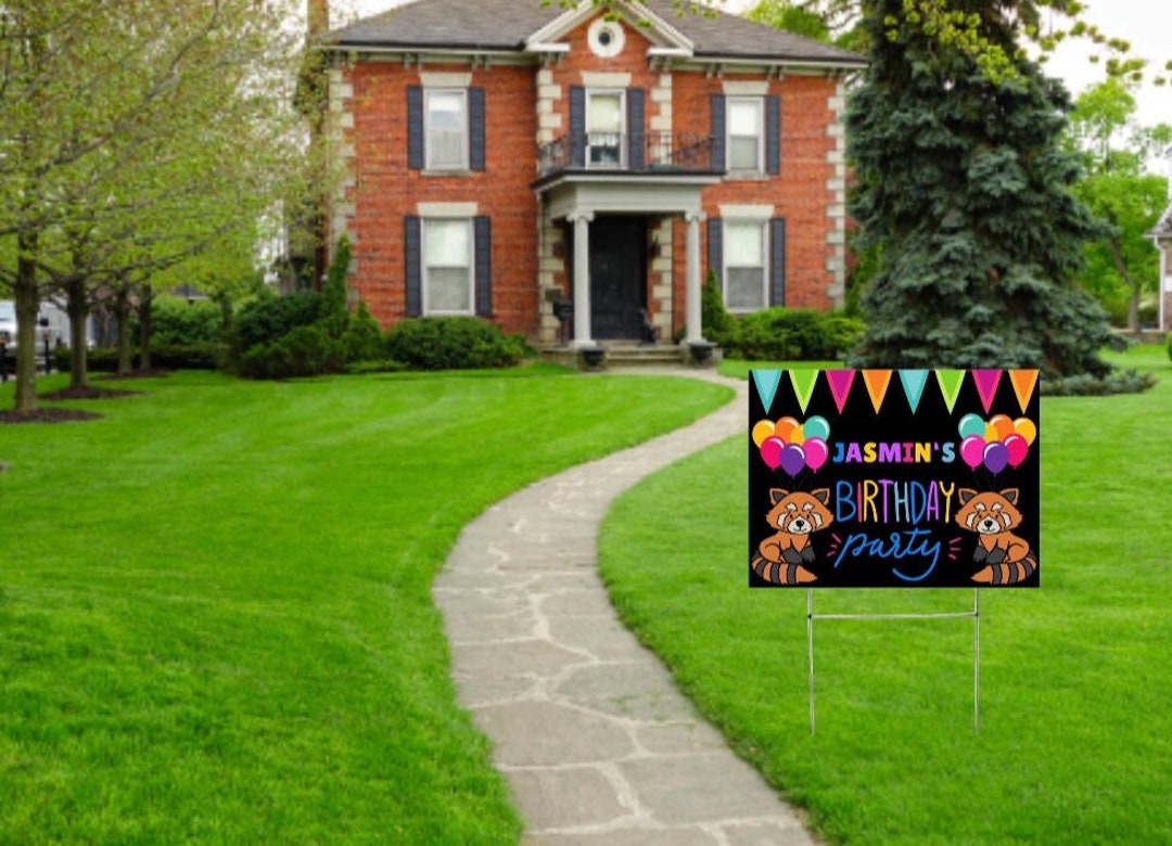 Editable Birthday Yard Sign Birthday Sign Personalized Yard Etsy