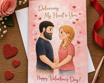 Romantic Valentine’s Day Card - Valentine’s Day Love Card -Sentimental Valentine Card -Valentine’s Day Card -Valentine Card for Him or Her