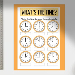 Printable Telling Time Worksheet,telling Time Clock Worksheets ...