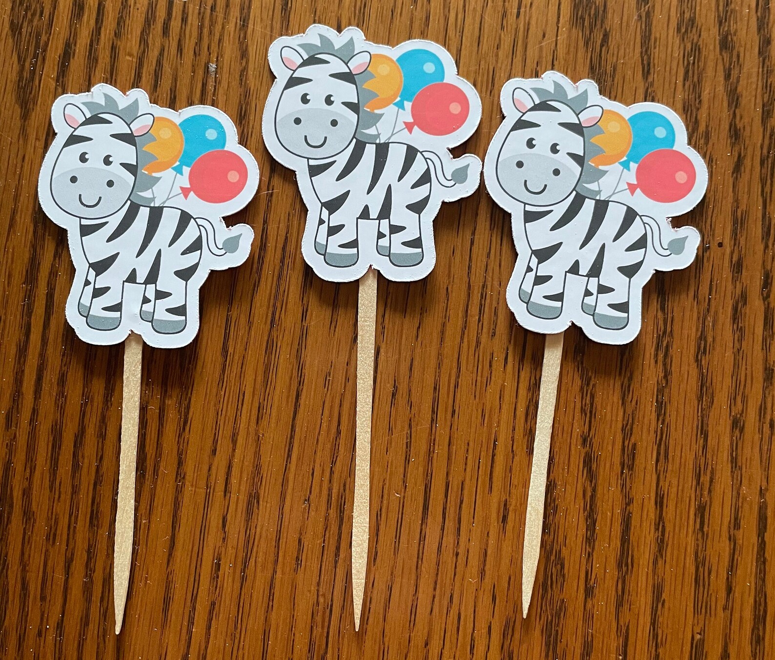 Zebra Cake Topper Zebra Themed Birthday Zebra Decorations Etsy