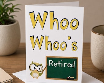Retired teacher card,Teacher retirement card,Funny teacher retirement card,Owl teacher retirement card,Humorous teacher retirement card