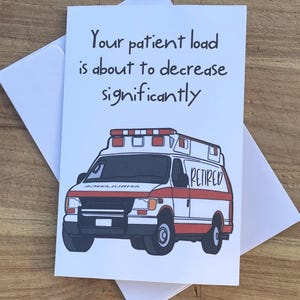 Carte de retraite EMT, Cadeau de retraite pour ambulancier paramédical, Carte de retraite EMT drôle, Carte de retraite pour ambulances, Retraite de technicien médical d'urgence