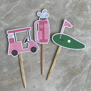 Golf cupcake toppers,Golf themed cake decorations,Golfer cupcake toppers,Golf party decorations,Golf tournament cupcake toppers