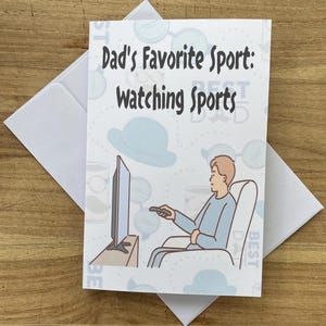 Carte d'anniversaire pour papa, carte de fête des pères, carte de sport amusante, carte d'humour pour papa, carte de fête des pères sur le thème du sport, cartes d'anniversaire de papa sur le thème du sport
