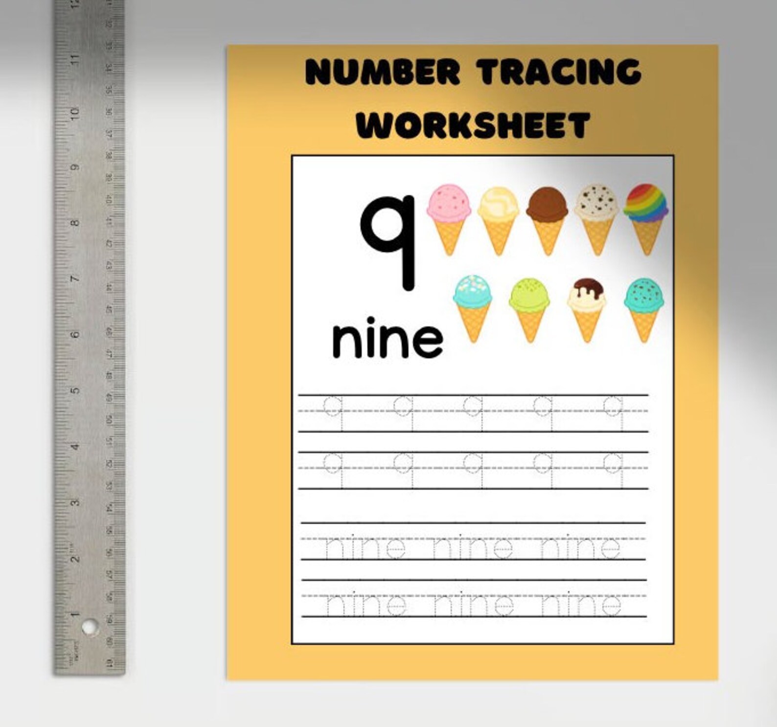 Printable Preschool/kindergarten Tracing Number Skills - Etsy