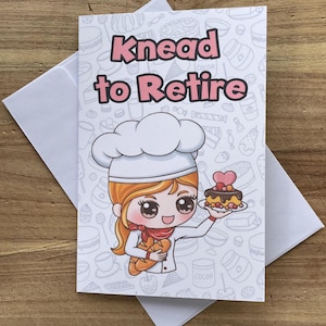 Carte de retraite pour boulanger, carte de retraite amusante pour pâtissier, carte de retraite boulanger, carte de retraite pour décorateur de gâteaux