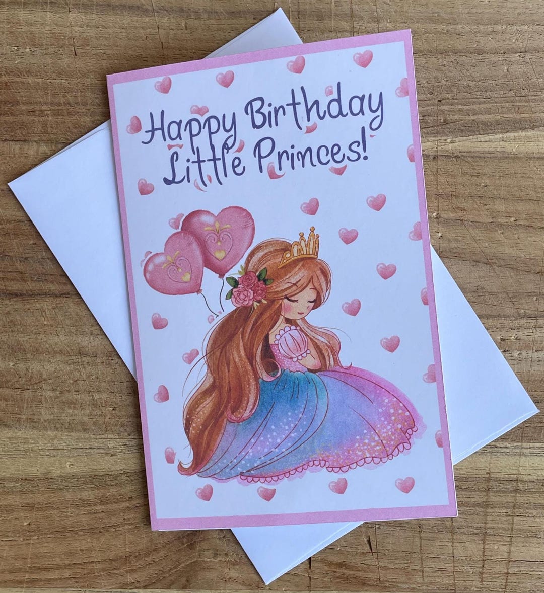 Buy Princess Birthday Card for Girls,little Girl Birthday Card Princess  Theme,happy Birthday Princess Card,birthday Card for Little Princess Online  in
