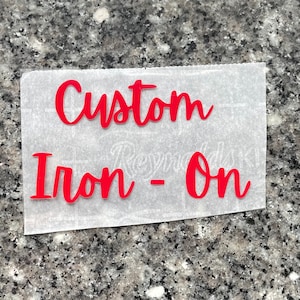 Iron On Heat Transfer / Your Logo, Image or Text /Personalized Iron on Glitter Decal /Custom name decal