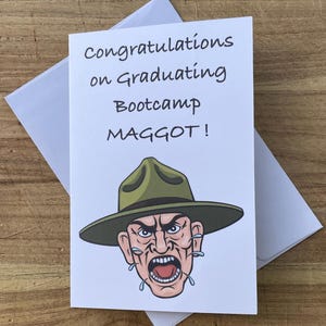 Bootcamp-afstudeerkaarten, gefeliciteerd met het voltooien van bootcamp-kaarten, bootcamp-diplomakaarten, militaire afstudeerkaarten, voltooide bootcamp-kaart