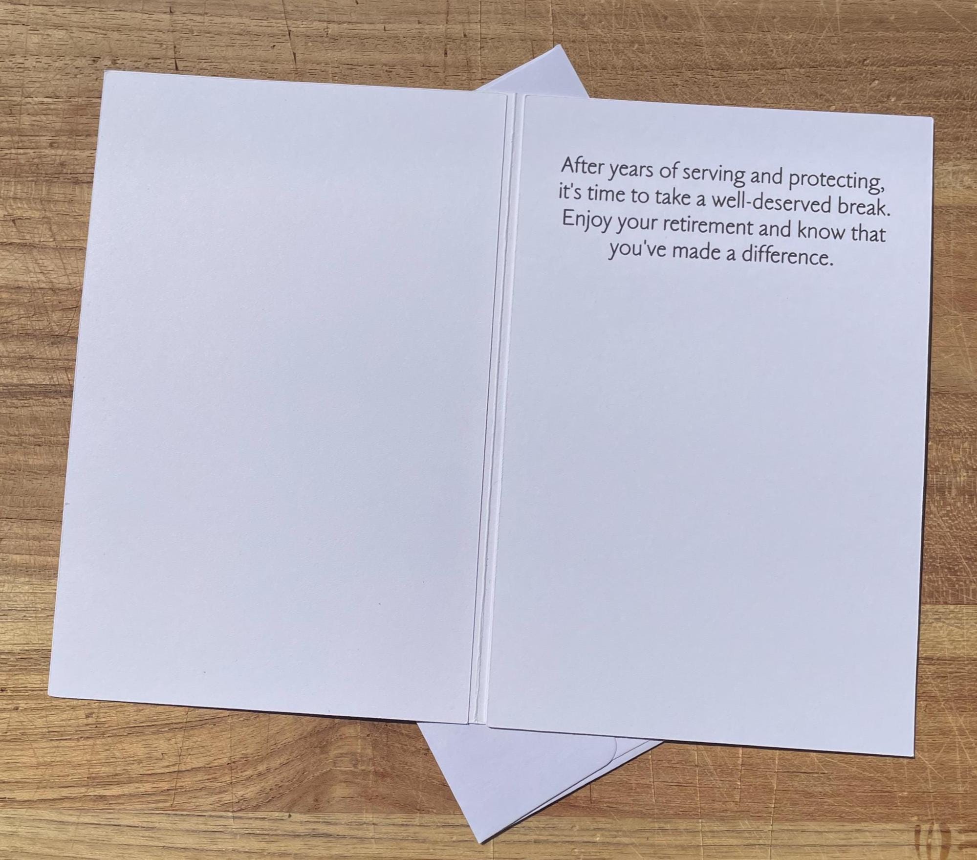 Retirement Card for Cop,law Enforcement Retirement Card Messages,police ...