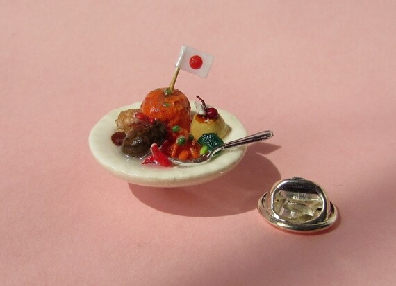 Miniature Food Jewelry Okosama Lunch Badgebrooch - 