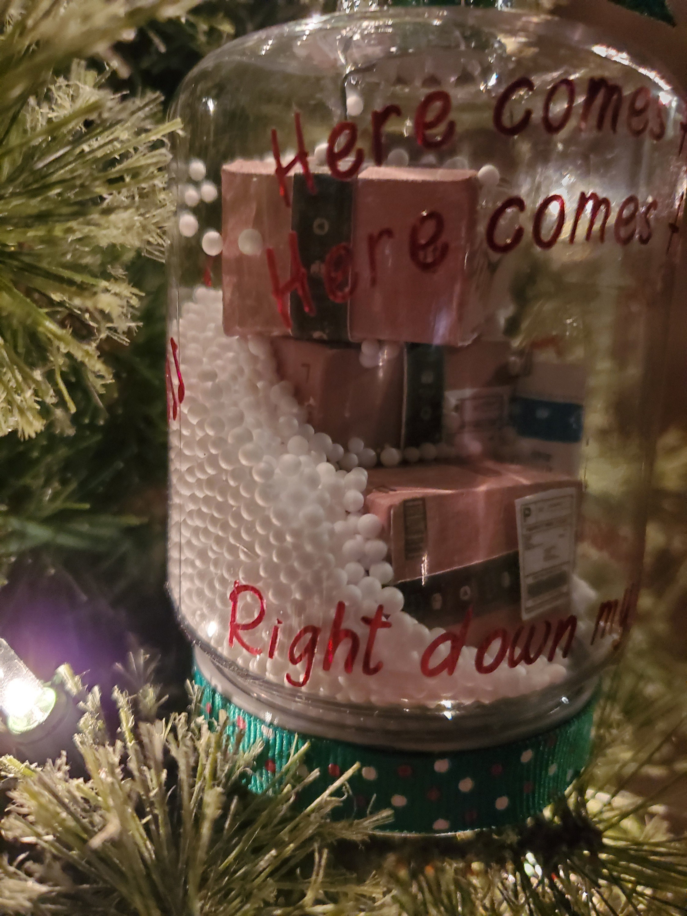 Amazon Package Snow Globe Christmas Ornament Etsy