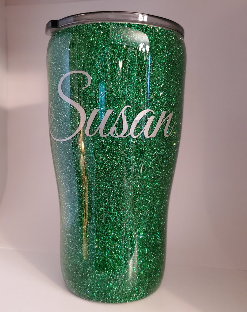 glitter insulated water bottle