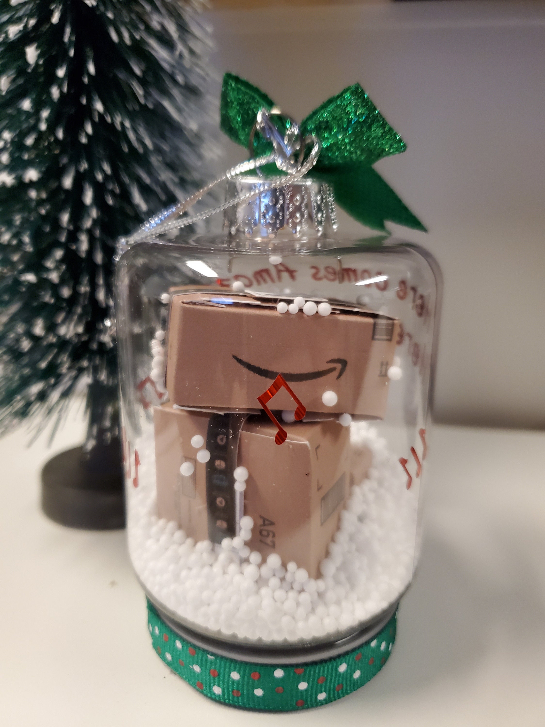Amazon Package Snow Globe Christmas Ornament Etsy